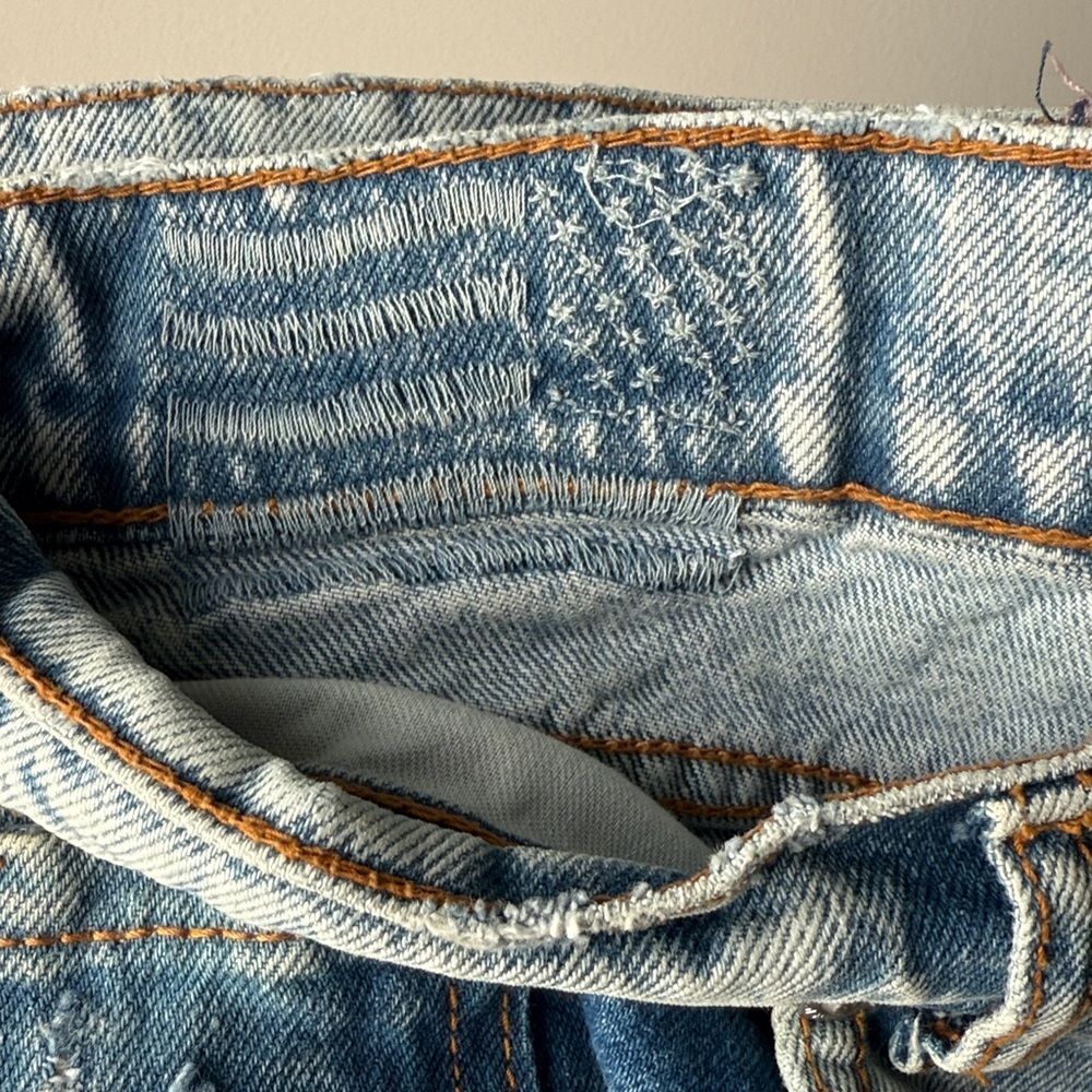 Revice Denim Manhattan / Greenwich Village Patchwork Raw Hem Acid Wash Y2K Jeans - Picture 9 of 9